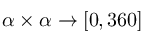 %5Calpha%20%5Ctimes%20%5Calpha%20%5Crightarrow%20%5B0%2C360%5D