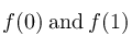 f(0)%20%5C%3A%20%5Ctextup%7Band%7D%20%5C%3A%20f(1)
